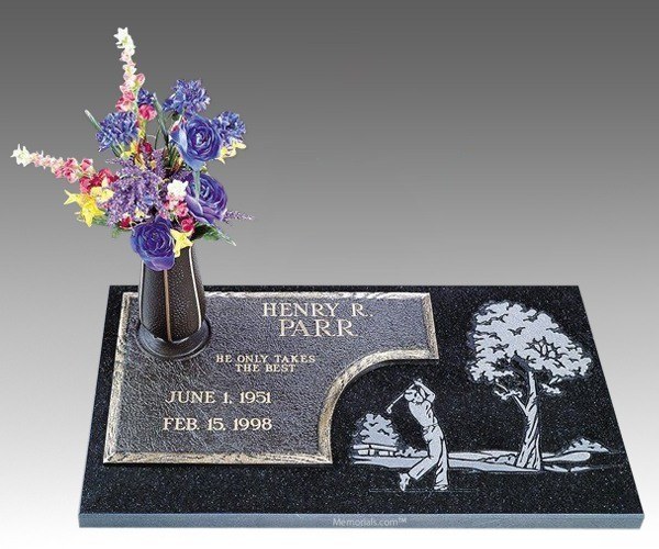 Golfer Devotion Grave Marker