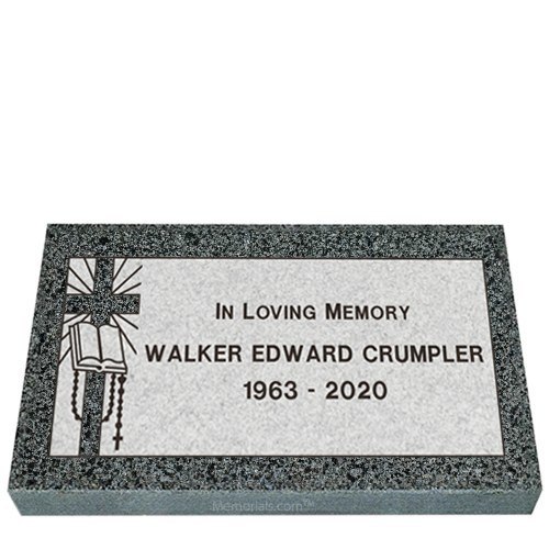 Gospel Prayers Granite Grave Marker 24 x 14