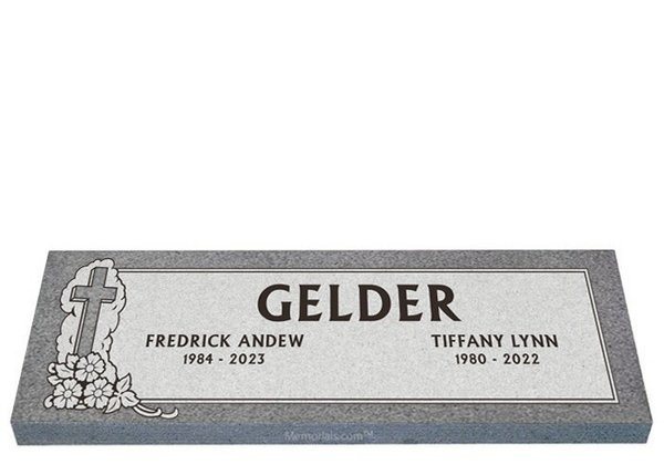 Granite Companion Headstone For Two 42 x 12