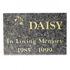 Black Granite Memorial Pet Grave Stone