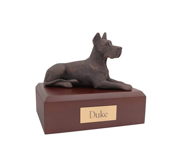 Great Dane Antique Bronze Large Dog Urn