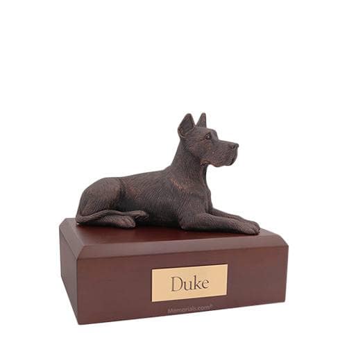 Great Dane Antique Bronze Small Dog Urn