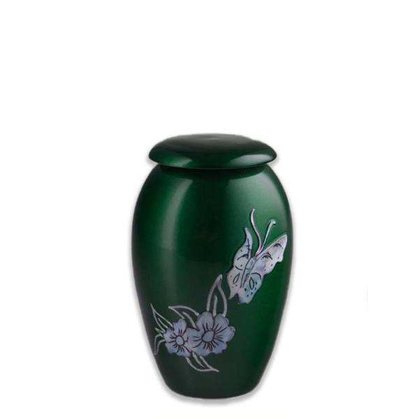 Green Butterflies Keepsake Urn