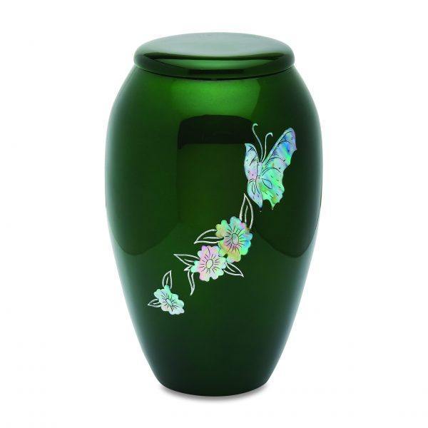 Green Butterfly Cremation Urn