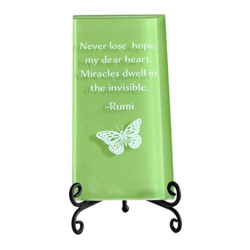 Green Never Lose Hope Plaque