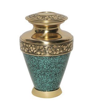 Green Patina Child Cremation Urn