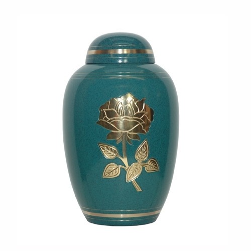 Green Rose Cremation Urn 