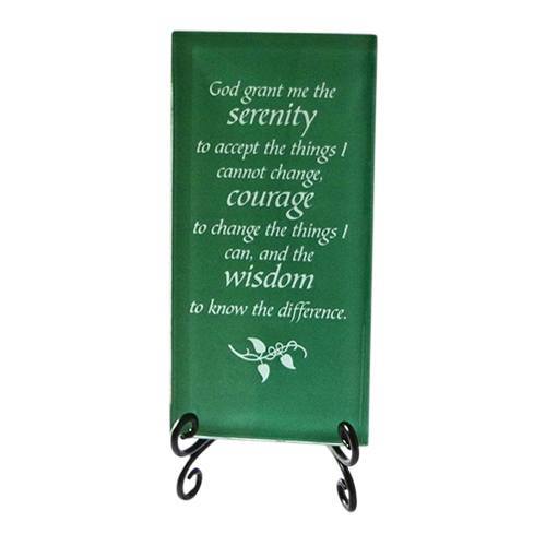 Green The Serenity Prayer Plaque