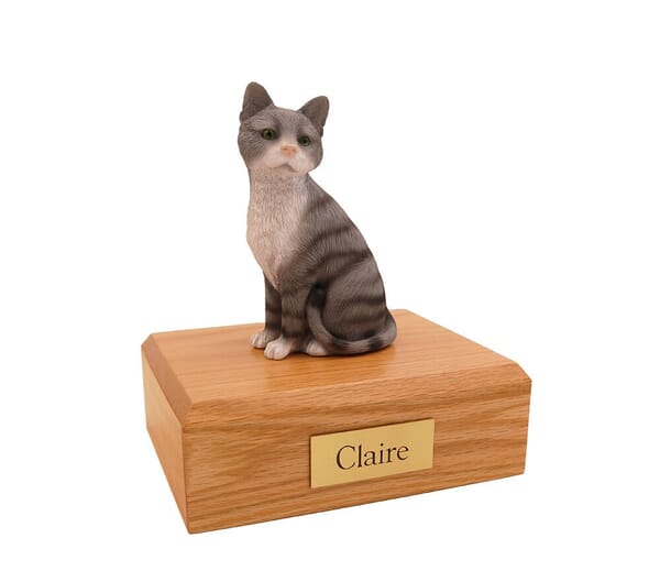 Grey & White Cat Urns