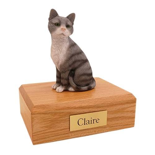Grey & White X Large Cat Urn