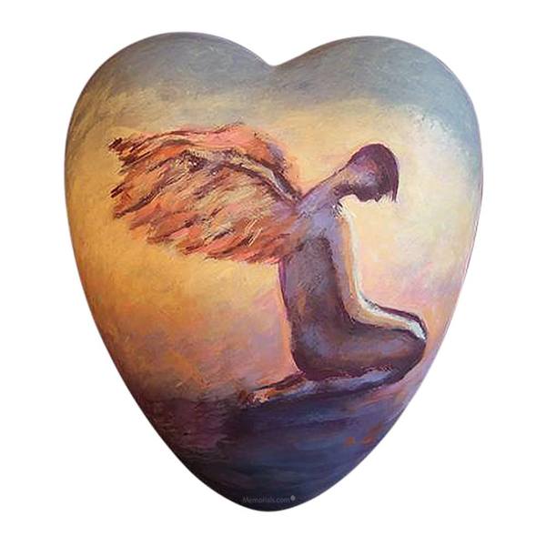 Guardian In The Sky Heart Ceramic Urns