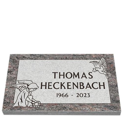 Guiding Dove Granite Grave Marker 20 x 10