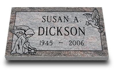 Guiding Dove Granite Grave Markers