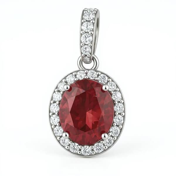 Halo Fire Cremation Diamond Necklace