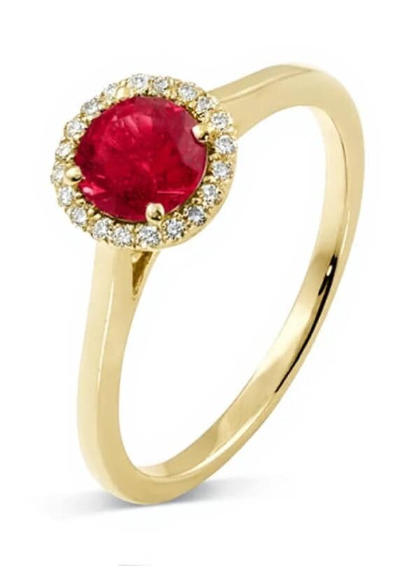 Halo Fire Cremation Diamond Ring