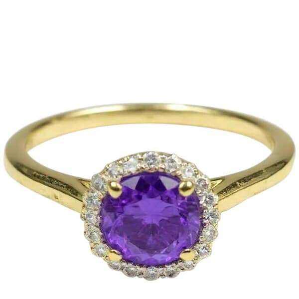 Halo Passion Cremation Crystal Ring