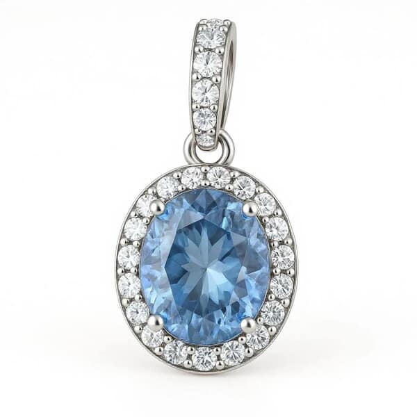Halo Prince Cremation Diamond Necklace