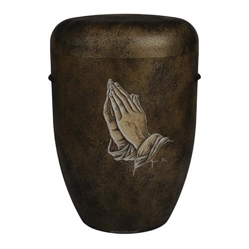 Hand Painted Praying Cremation Urn