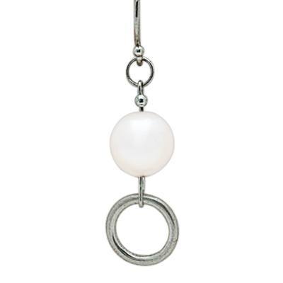 Hanging White Pearl Cremation Earrings