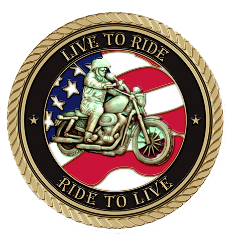 Harley Live to Ride, Ride to Live Medallion 
