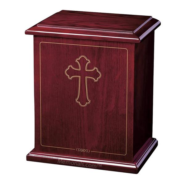 Have Faith Cherry Wooden Urn