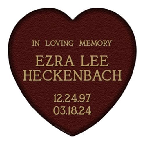 Heart Bronze Plaques