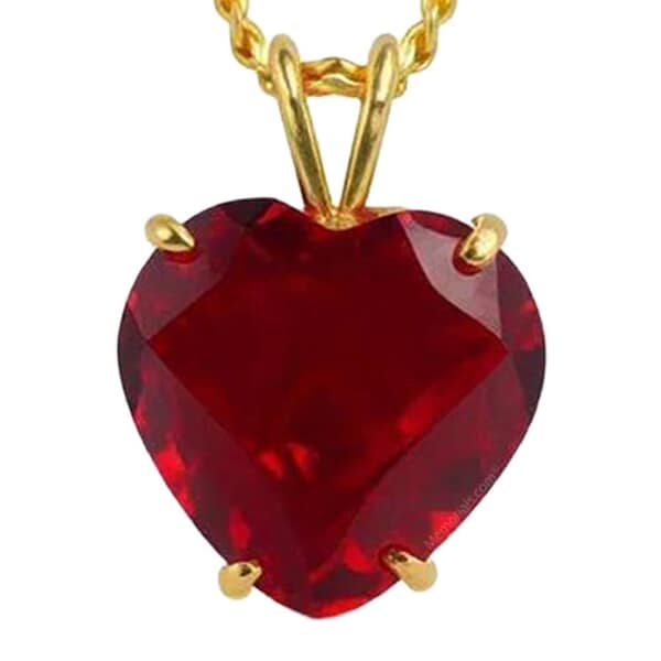 Heart Cremation Crystal Necklace