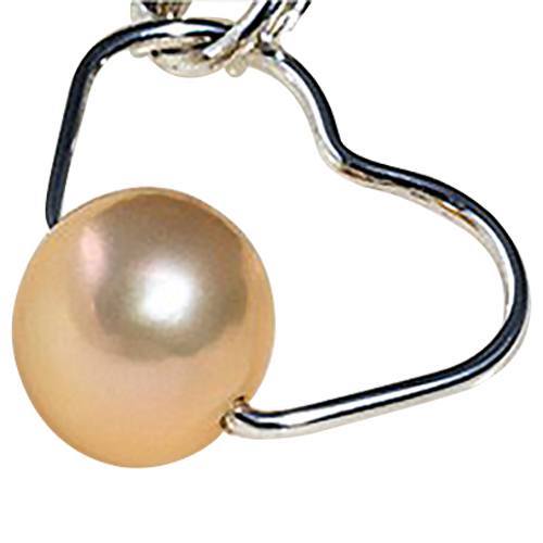 Heart Gold Pearl Cremation Pendant