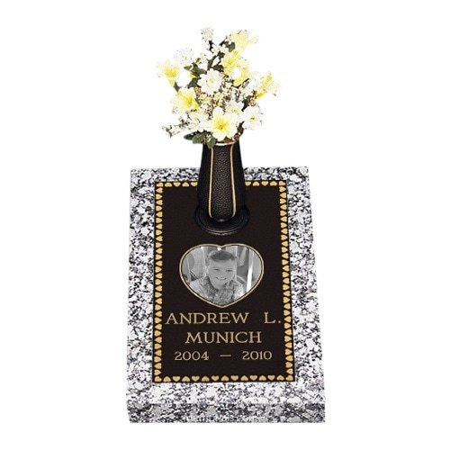 Heart of Hearts Bronze Child Grave Marker