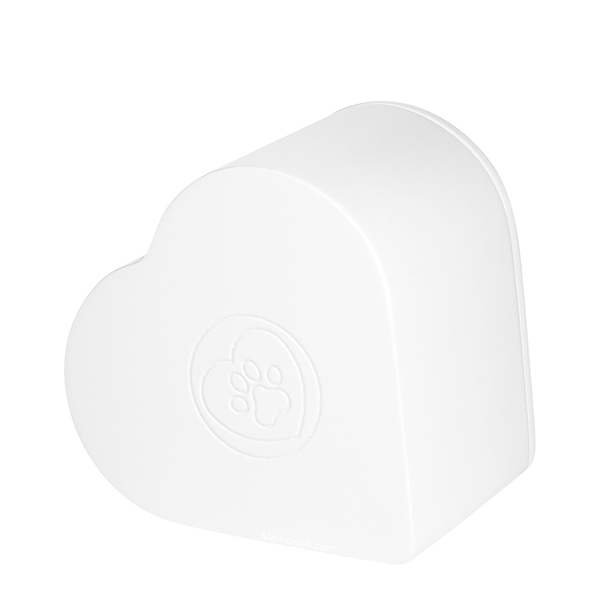 Heart Paw Print Small Wooden Cremation Urn