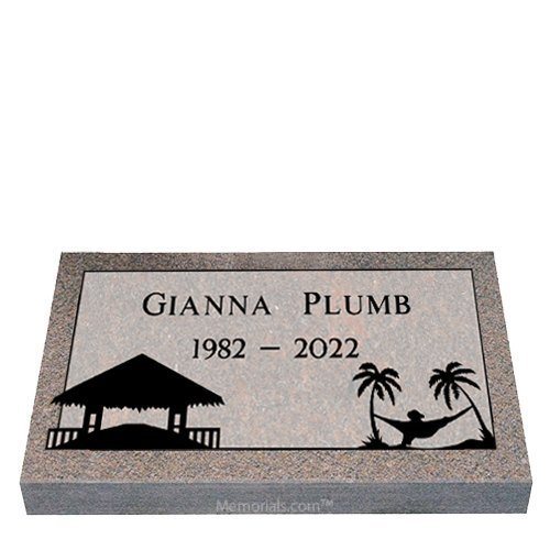 Heaven on Earth Granite Grave Marker 20 x 10