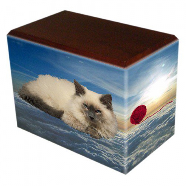 Heavenly Clouds Pet Picture Walnut Urns