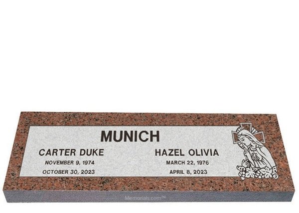 Heavenly Mother Companion Granite Headstone 42 x 12