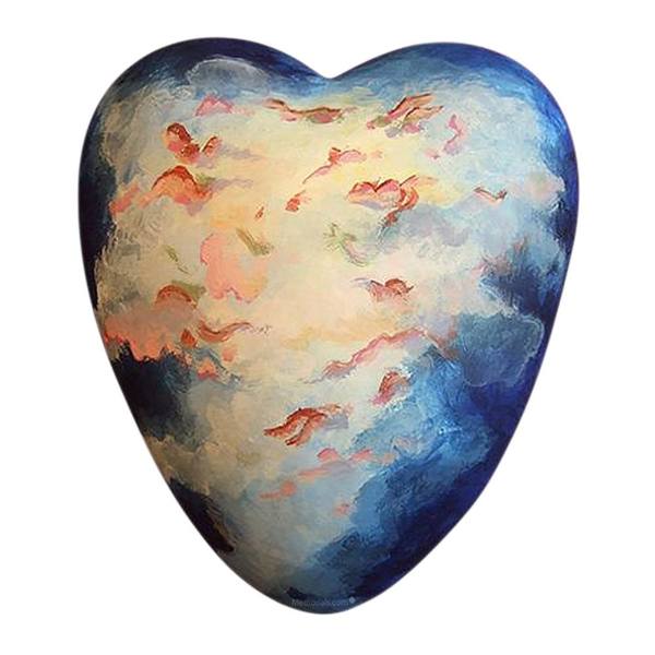 Heavens Gates Heart Ceramic Urn