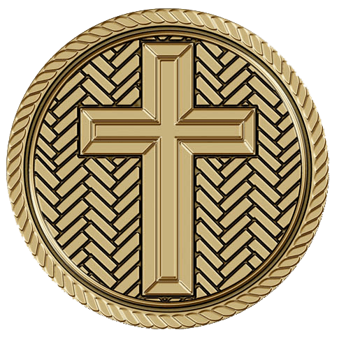 Herringbone Cross Small Medallion