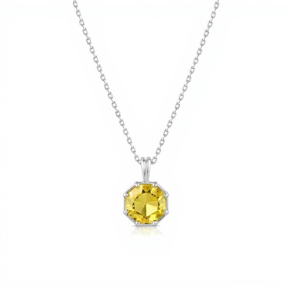 Hexagon Sunny Cremation Diamond Necklace