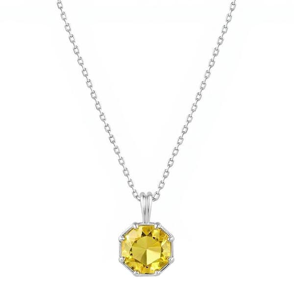Hexagon Sunny Cremation Diamond Necklace