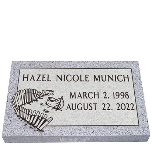 Hidden Beach Granite Grave Marker 20 x 10