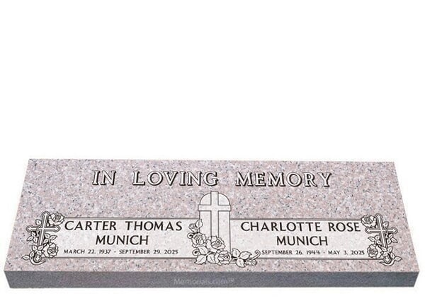 Hope Companion Granite Headstone 42 x 12