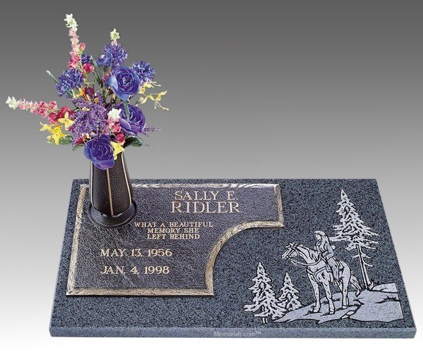 Horseback Rider Devotion Grave Marker