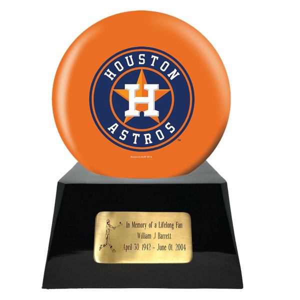 Houston Astros Baseball Sphere Cremation Urn