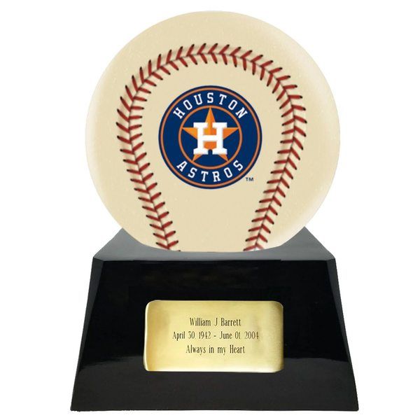 Houston Astros Baseball Cremation Urn