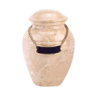 Cream Marble Child Cremation Urn