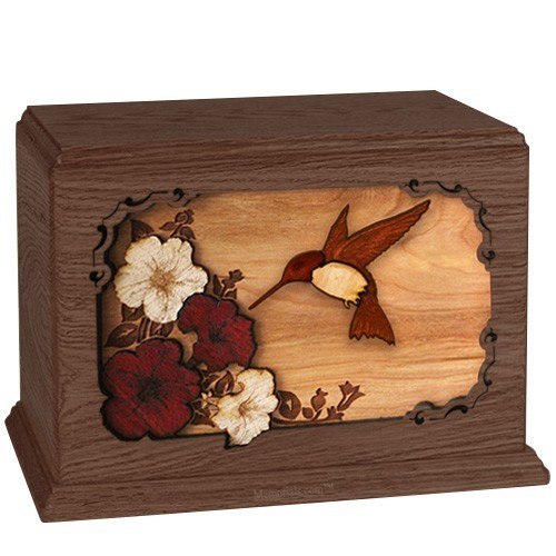 Hummingbird  Walnut Companion Urn