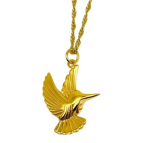 Hummingbird Gold Urn Necklace