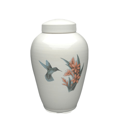 Hummingbird Ceramic Keepsake Cremation Urn