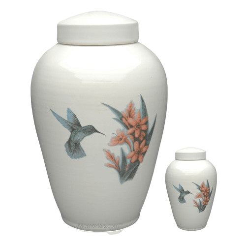 Hummingbird Ceramic Cremation Urns