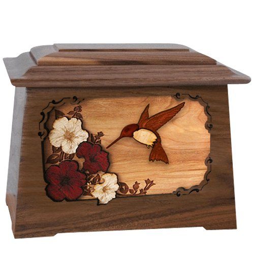 Hummingbird Walnut Aristocrat Cremation Urn