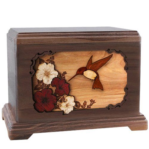 Hummingbird Walnut Hampton Cremation Urn