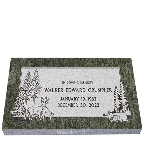 Hunter Granite Grave Marker 24 x 12